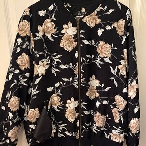 Ampersand Avenue Floral Bomber Jacket